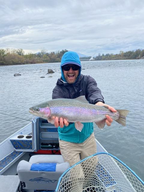 Winter fly fishing on the Lower Sacramento River near Redding California